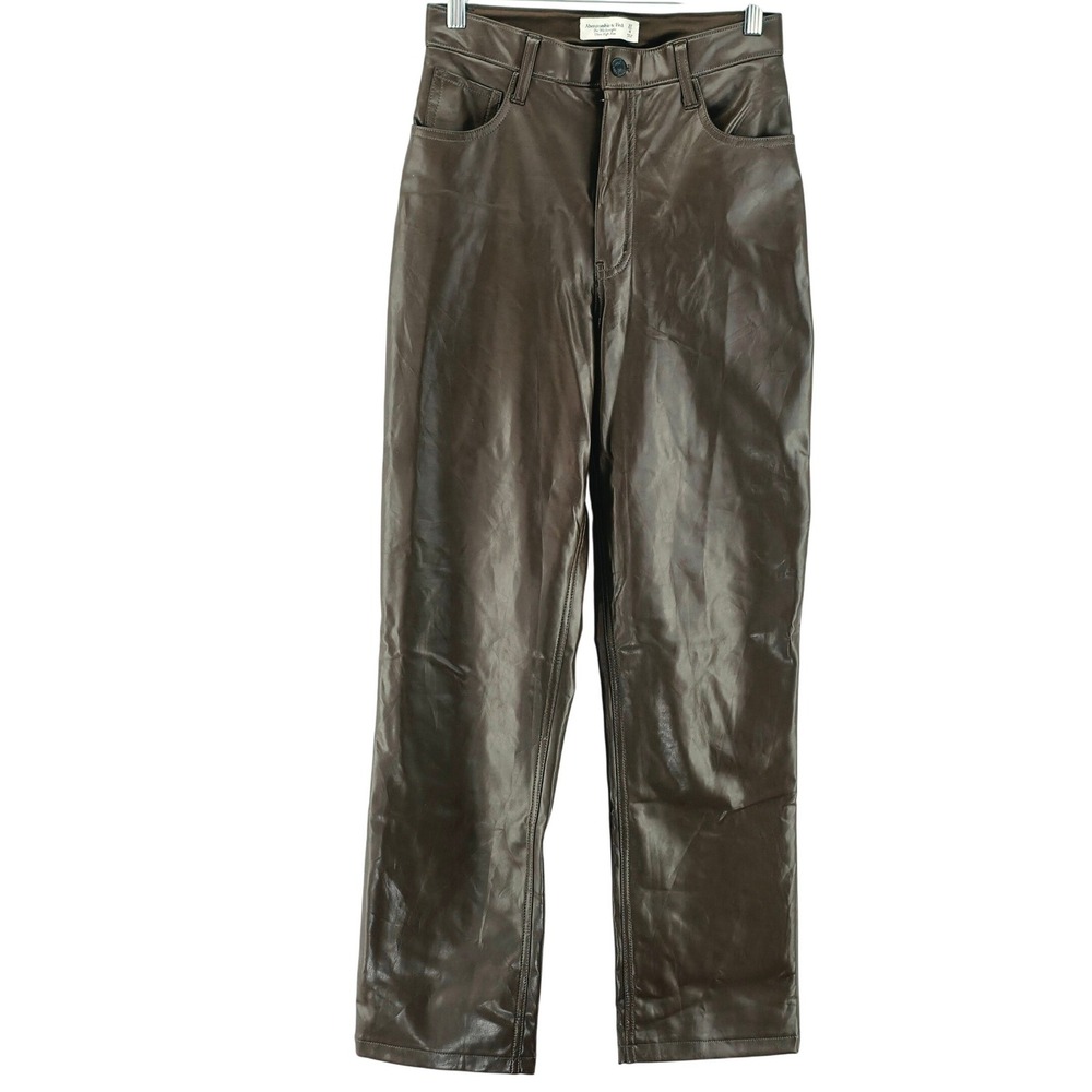 Abercrombie & Fitch Pants Womens 27/4 Brown‎ 90s Short Ultra High Curve Love Fit